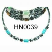 Assorted Colored Semi precious Stone Beads Hematite Beads Stone Chain Choker Fashion Women Necklace